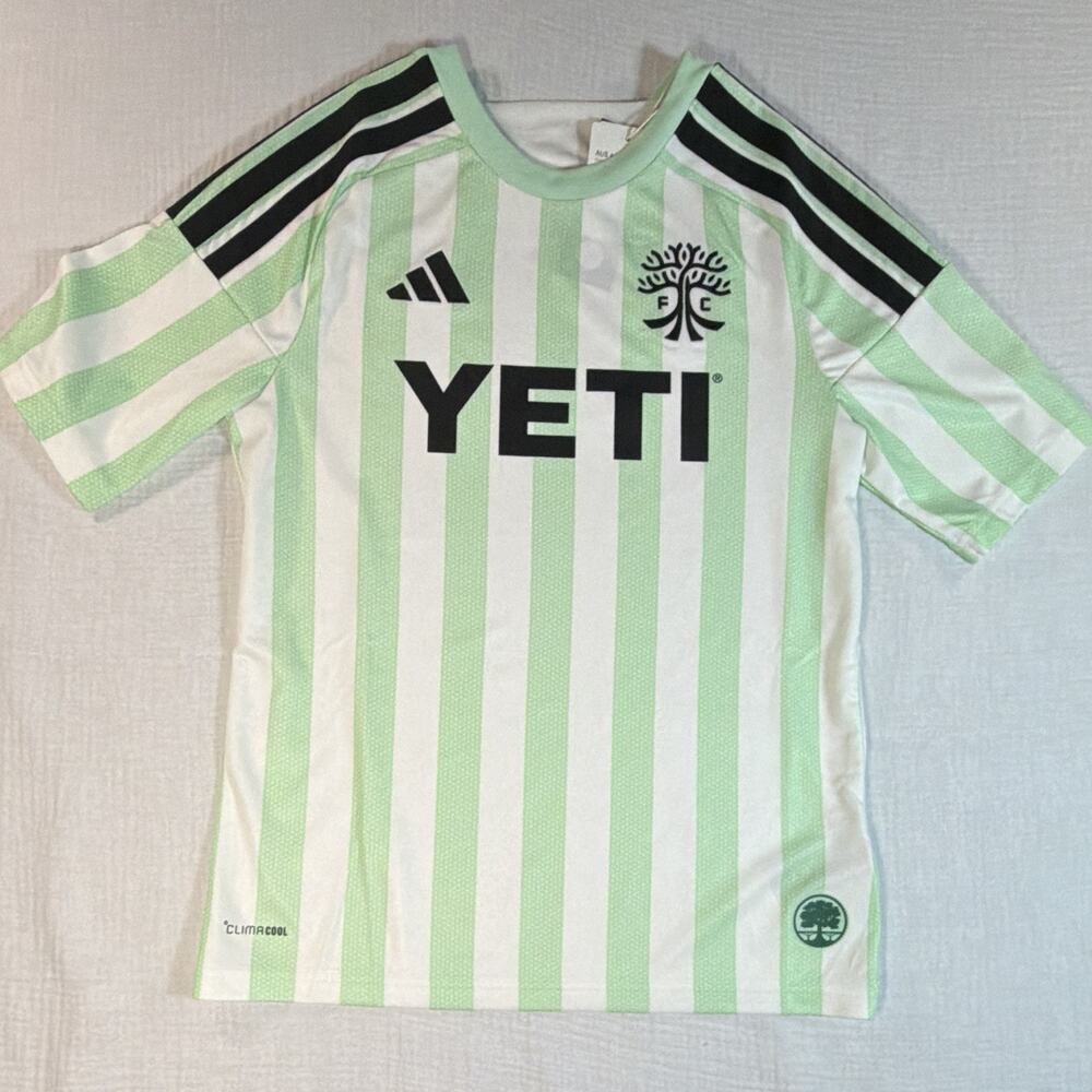 Adidas Austin FC MLS Youth Large Jersey Soccer Yeti Green New NWT